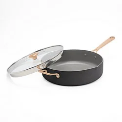 Kitchen & Table by H-E-B Non-Stick Sauté Pan with Strainer Lid - Classic Black