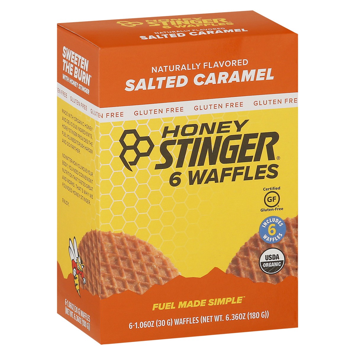 slide 6 of 13, Honey Stinger Salted Caramel Energy Waffle 6 - 1.06 oz Packs, 6 ct