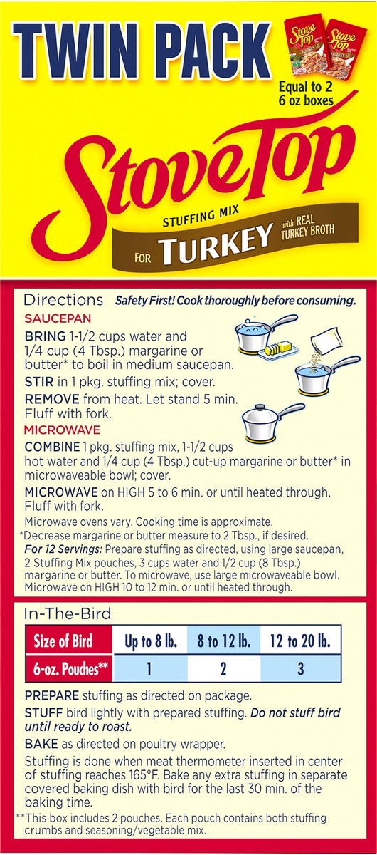 slide 2 of 9, Stove Top Stuffing Mix for Turkey Twin Pack, 12 oz Box, 2 ct