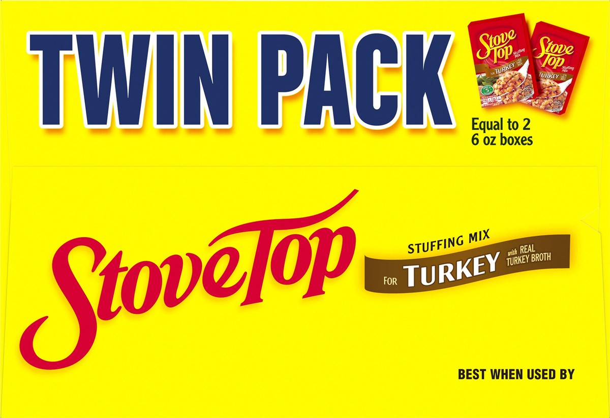 slide 7 of 9, Stove Top Stuffing Mix for Turkey Twin Pack, 12 oz Box, 2 ct