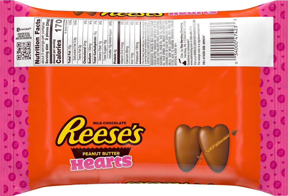 slide 3 of 3, Reese's Hearts Peanut Butter Milk Chocolate 10.2 oz, 10.2 oz