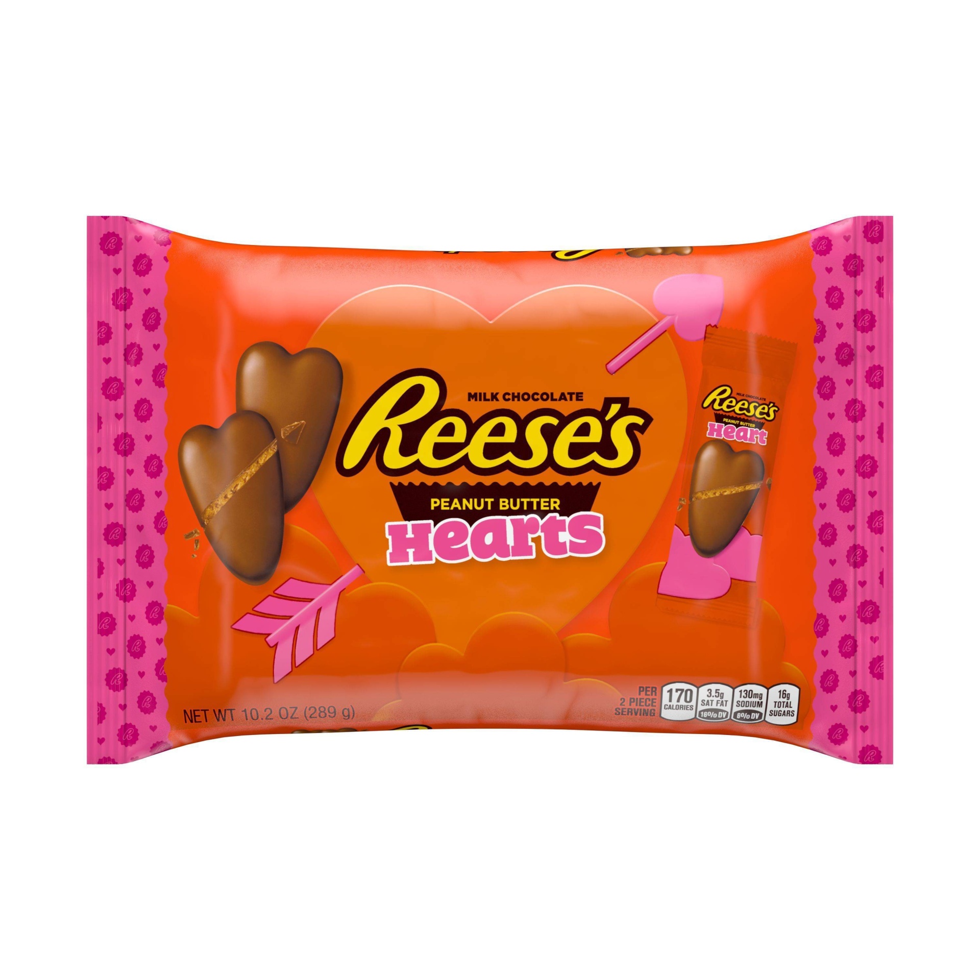 slide 1 of 3, Reese's Milk Chocolate & Peanut Butter Hearts, 10.2 oz