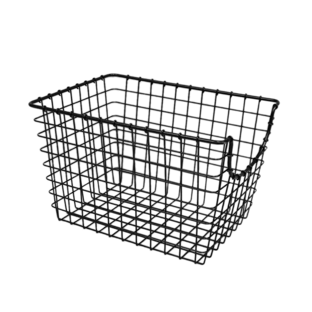 slide 1 of 1, HD Designs Medium Wire Rectangular Basket - Black, 1 ct