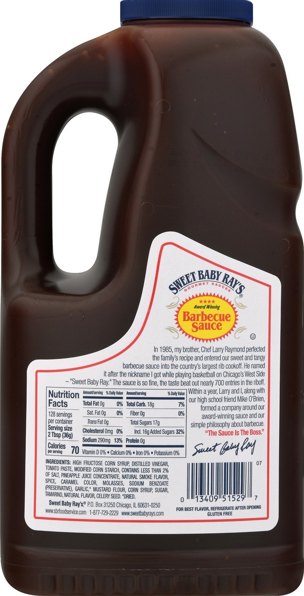 slide 3 of 9, Sweet Baby Ray's Barbecue Sauce, 128 oz