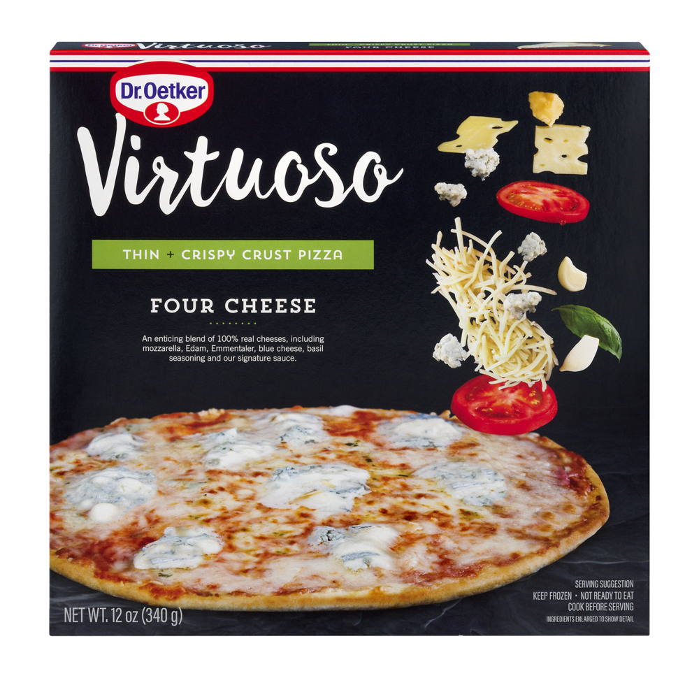 slide 1 of 1, Dr. Oetker Ristorante Thin Crust Pizza Quattro Formaggi, 12 oz