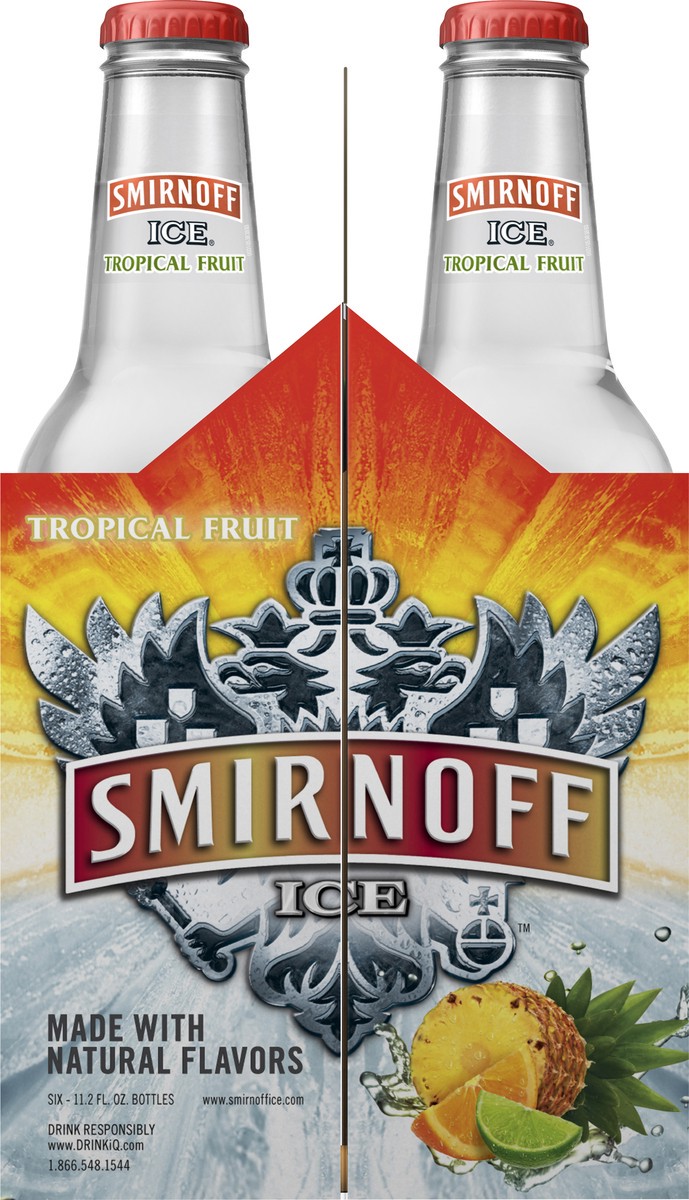 slide 2 of 4, Smirnoff Ice Tropical Fruit Bottles, 6 ct; 11.2 oz