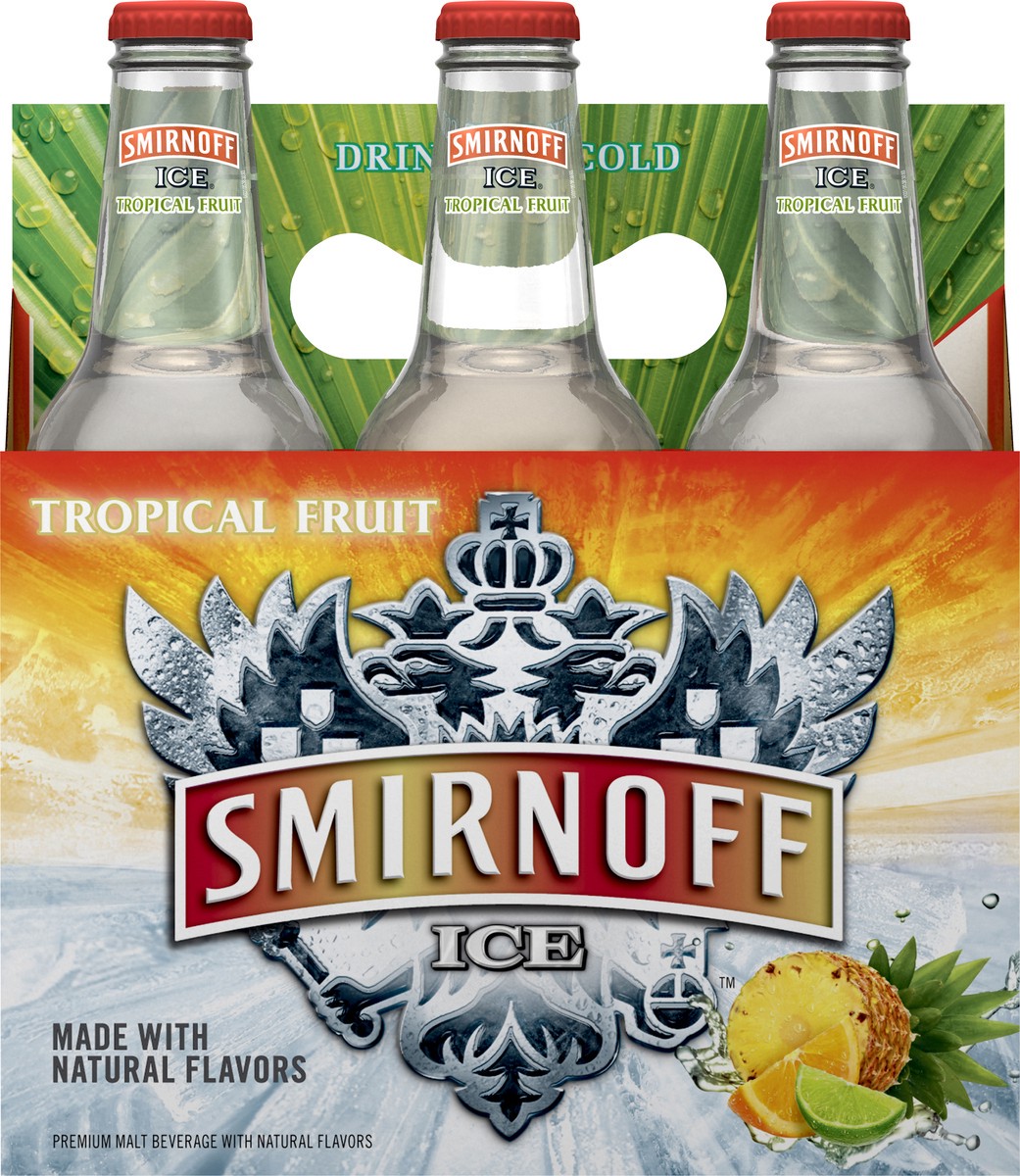 slide 4 of 4, Smirnoff Ice Tropical Fruit Bottles, 6 ct; 11.2 oz