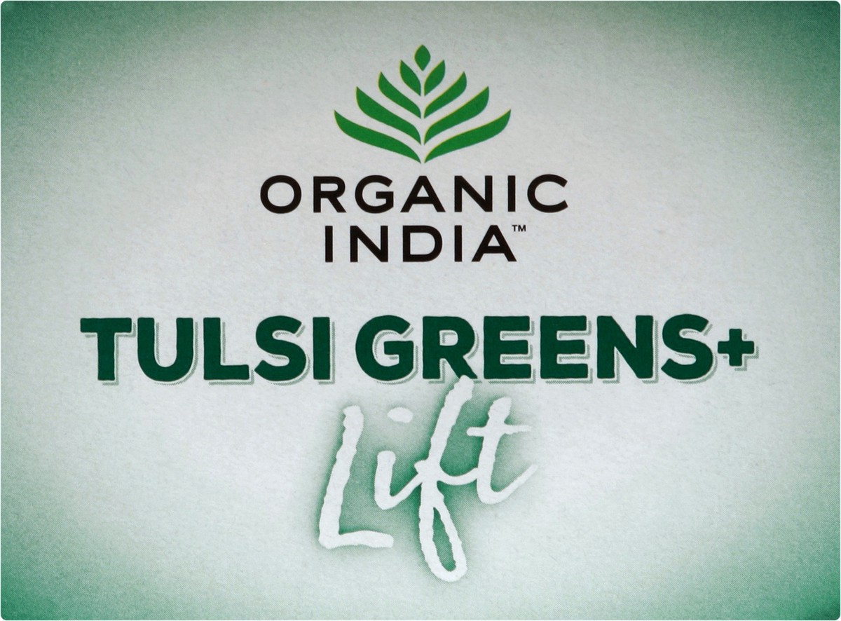 slide 4 of 8, Organic India Tulsi Greens+ Lift, 15 ct