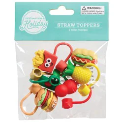 Destination Holiday Food Straw Toppers
