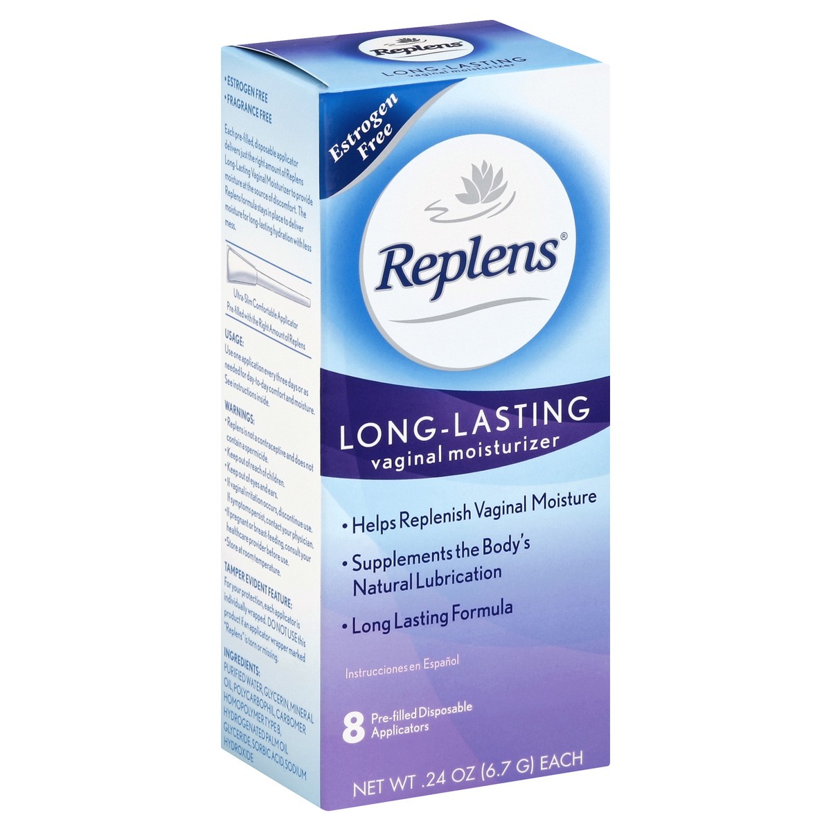 slide 6 of 8, Replens Vaginal Moisturizer 8 ea, 8 ct