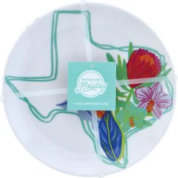 Destination Holiday Texas Floral Appetizer Plates