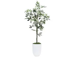 Silkcraft Olive White Textured Cylinder