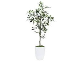 Silkcraft Olive White Textured Cylinder