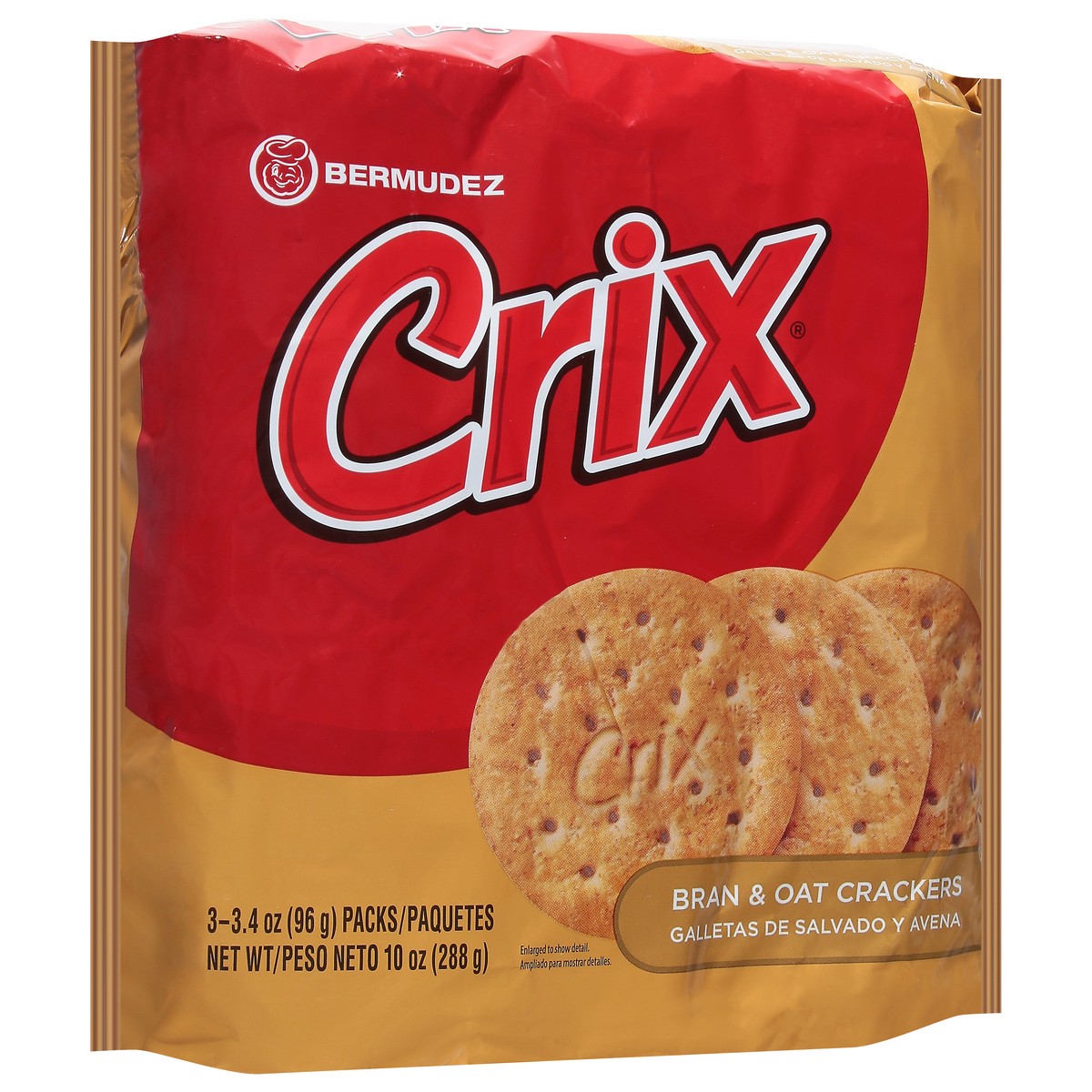 slide 5 of 13, Crix Bran & Oat Crackers 3 - 3.4 oz Packs, 10 oz