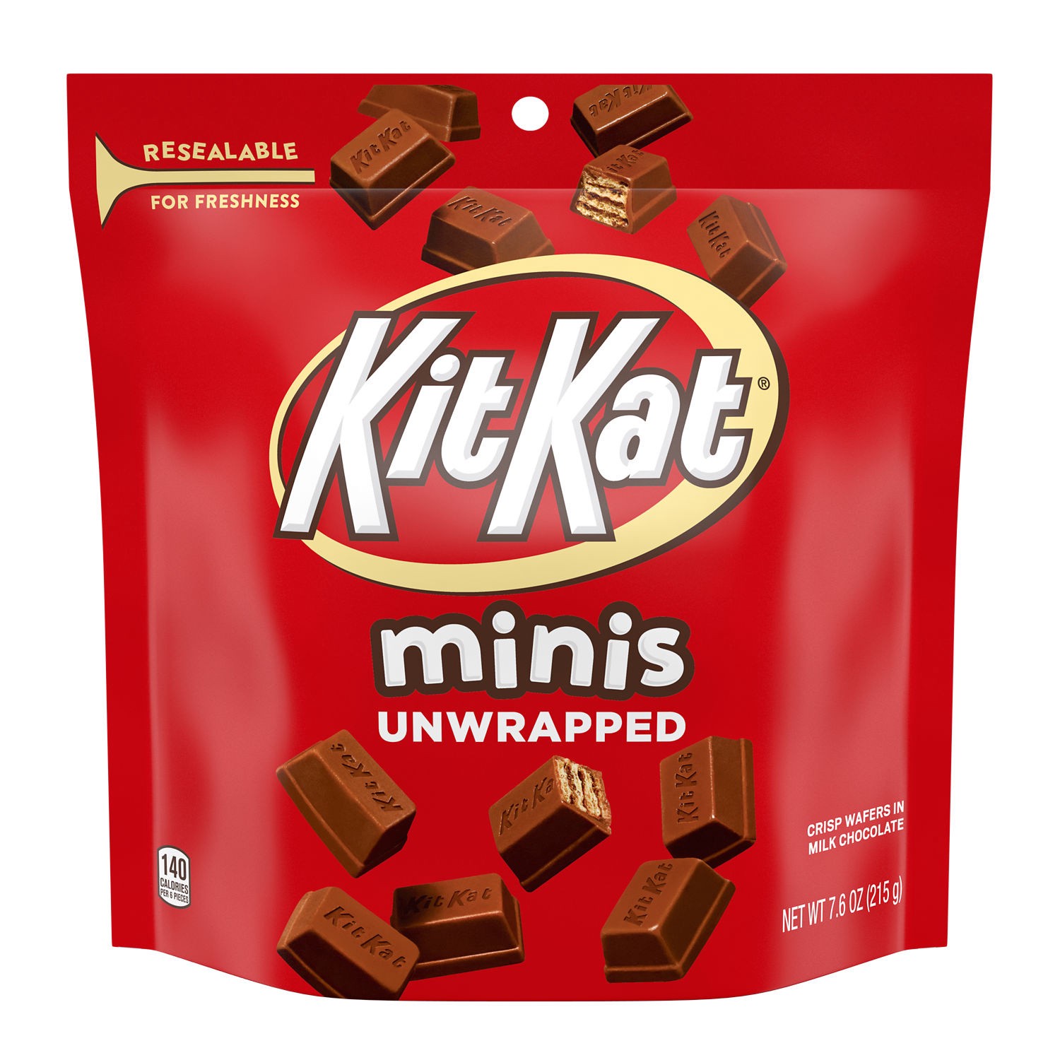 slide 1 of 93, KIT KAT Minis Unwrapped Milk Chocolate Wafer Candy Bag, 7.6 oz, 7.6 oz