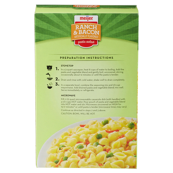 slide 4 of 5, Meijer Ranch & Bacon Pasta Salad, 7.5 oz