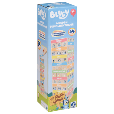 slide 1 of 1, 8th Wonder Bluey Wooden 3+ Tumbling Tower, 1 ct