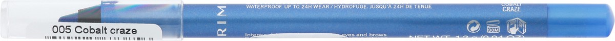 slide 3 of 9, COTY RIMMEL LONDON RIM Scandaleyes WP Brow and Liner Kajal Cobalt Craze, 0.040 oz