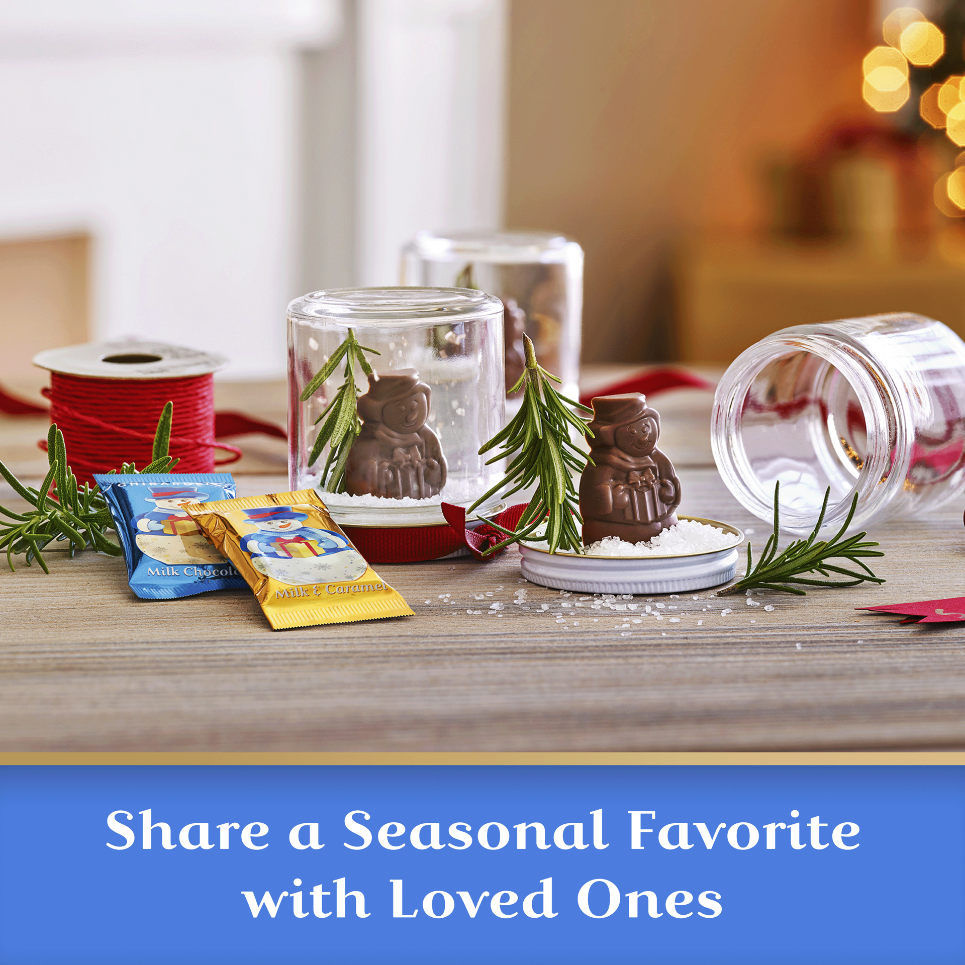 slide 5 of 6, GHIRARDELLI Dark Chocolate Sea Salt Caramel Snowmen, 4.1 oz Bag, 4.1 oz