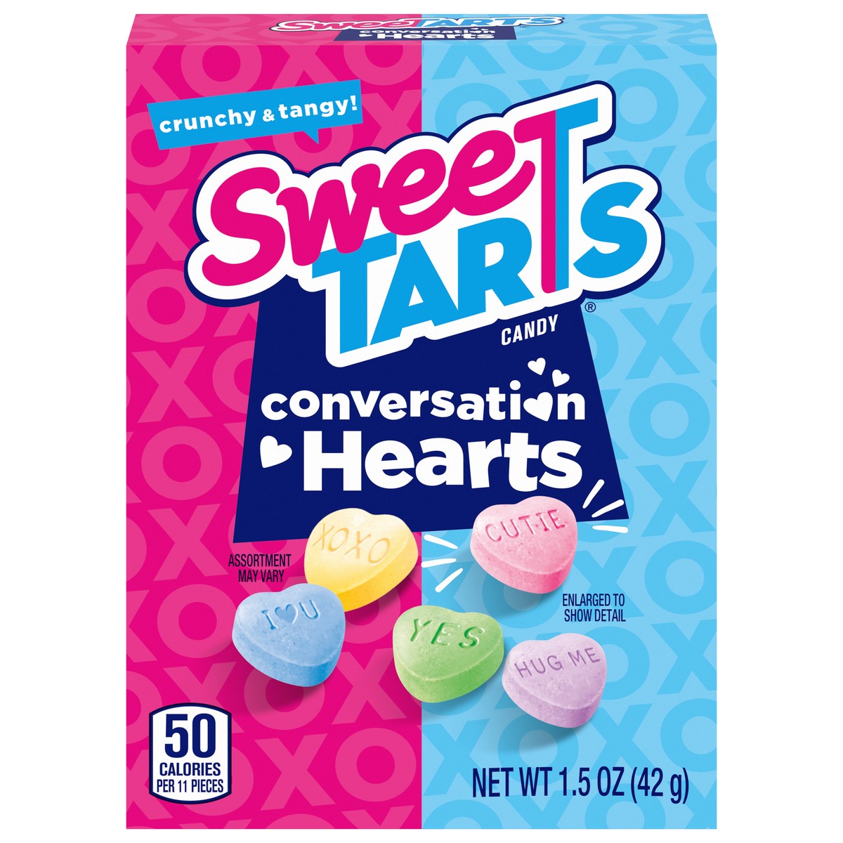 slide 1 of 10, SweeTARTS Conversation Hearts Cand Valentines 27 ct 157387, 1.5 oz