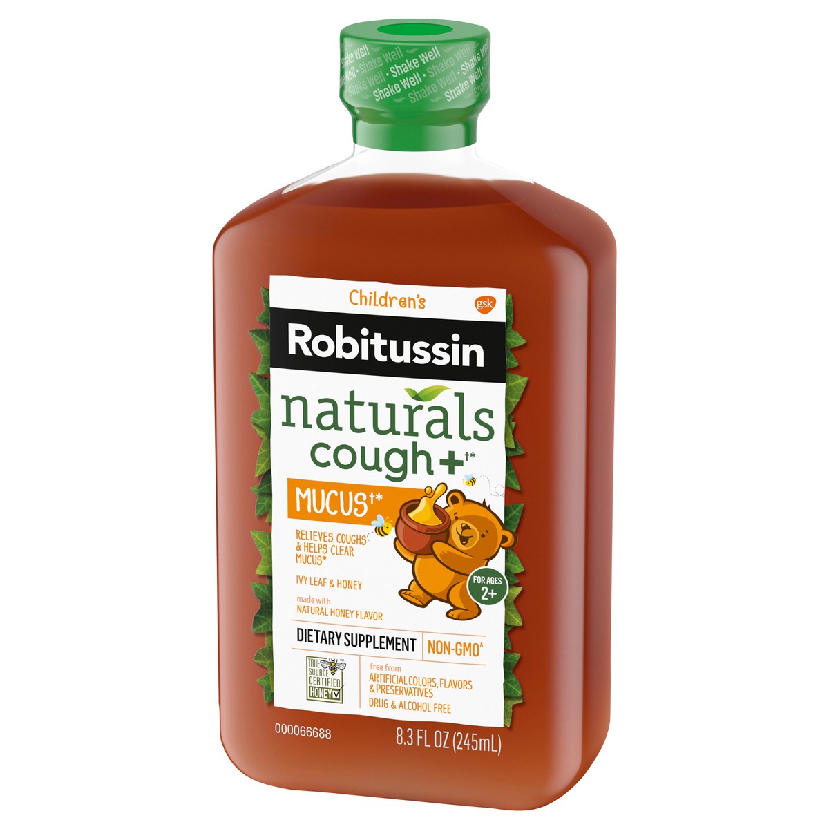 slide 3 of 9, Robitussin Children''s Robitussin Naturals Cough Relief Syrup Honey & Ivy Leaf 8.3 oz, 8.3 fl oz