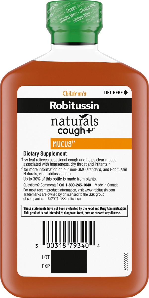 slide 5 of 9, Robitussin Children''s Robitussin Naturals Cough Relief Syrup Honey & Ivy Leaf 8.3 oz, 8.3 fl oz