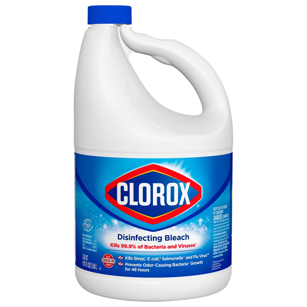 slide 1 of 29, Clorox Disinfecting Bleach, Regular(Concentrated Formula) - 121 Ounce Bottle, 3.78 qt