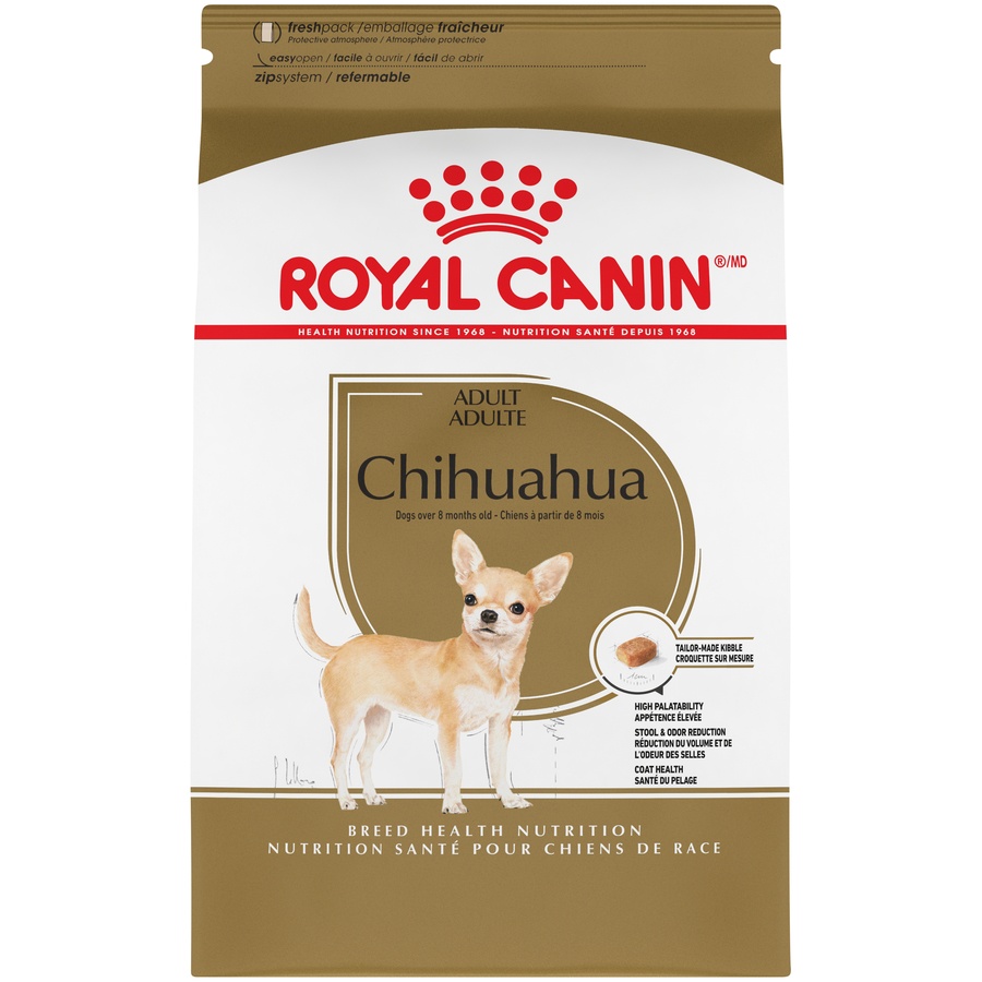 slide 1 of 8, Royal Canin Breed Health Nutrition Chihuahua Adult Dry Dog Food, 10 lb