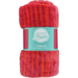 Destination Holiday Pink & Orange Wavy Throw Blanket