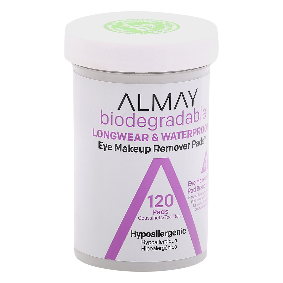 slide 2 of 9, Almay Biodegradable Longwear & Waterproof Eye Makeup Remover Pads, 120 ct