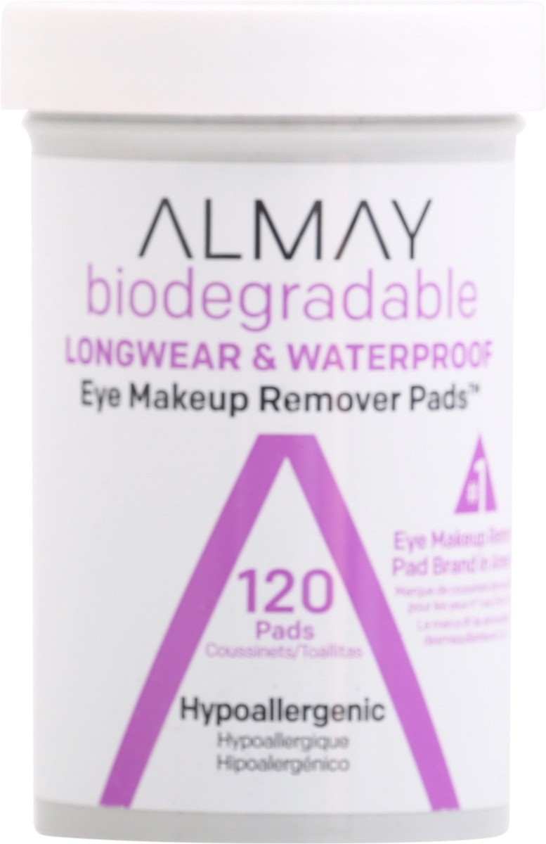 slide 6 of 9, Almay Biodegradable Longwear & Waterproof Eye Makeup Remover Pads, 120 ct