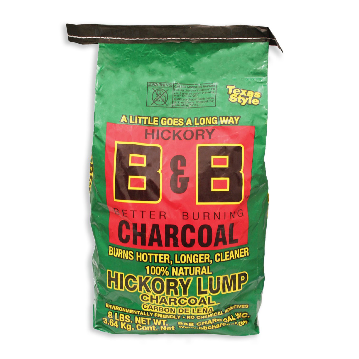 slide 1 of 1, B & B Natural Hickory Lump Charcoal, 8 lb