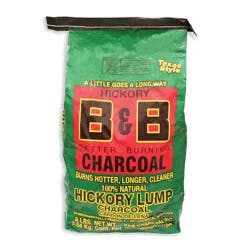 B & B Natural Hickory Lump Charcoal