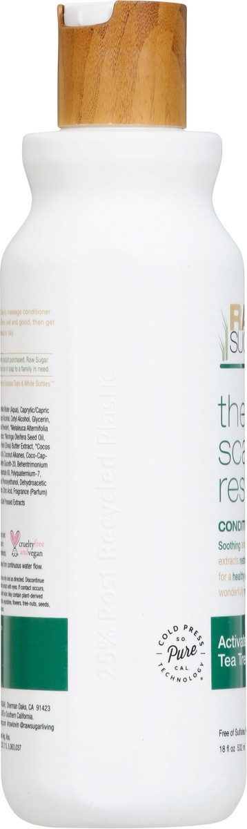 slide 11 of 12, Raw Sugar The Scalp Restore Conditioner - Activated Charcoal + Tea Tree + Moringa Oil, 18 fl oz