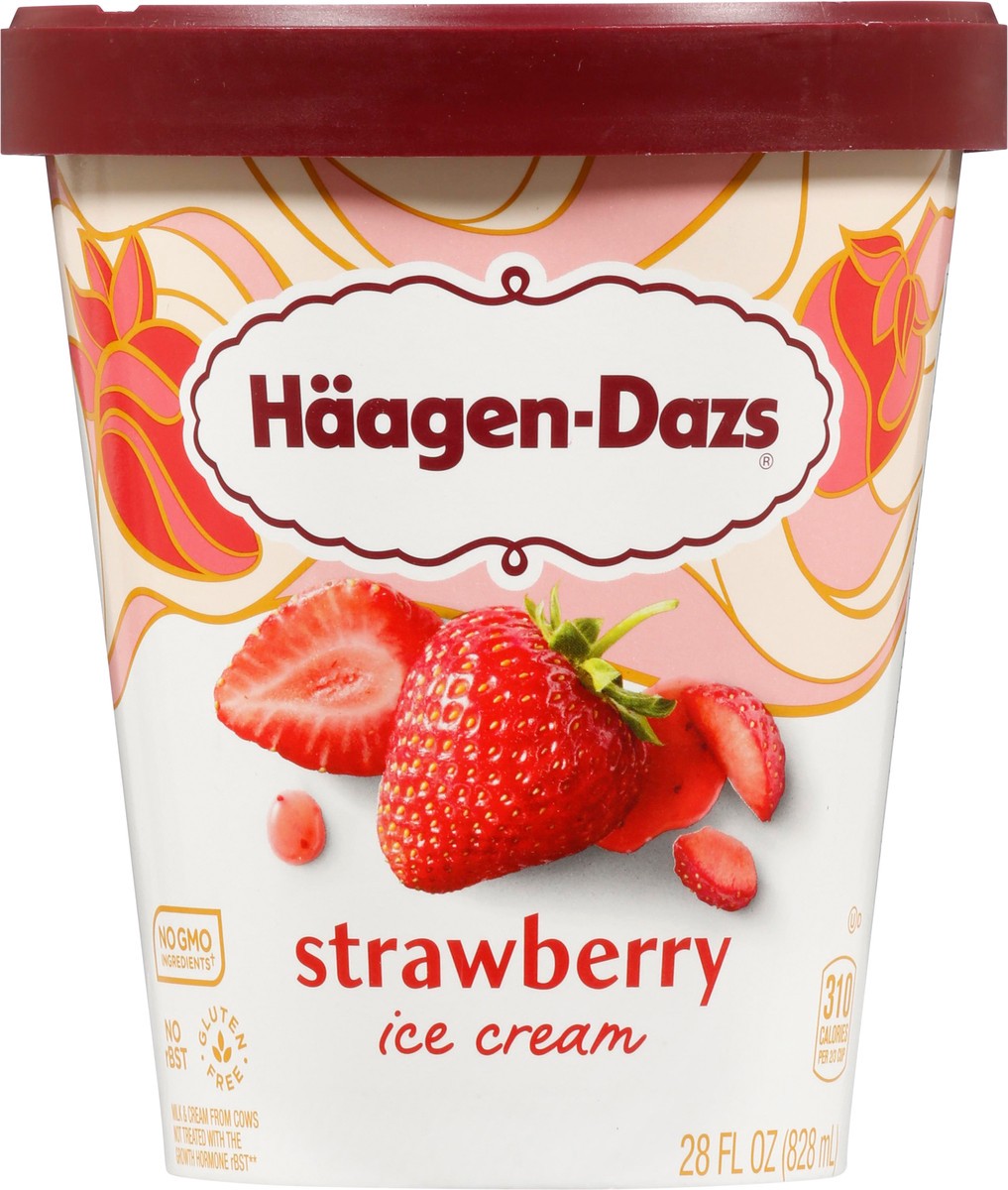 slide 3 of 9, Häagen-Dazs Strawberry Ice Cream 28 fl oz, 28 fl oz
