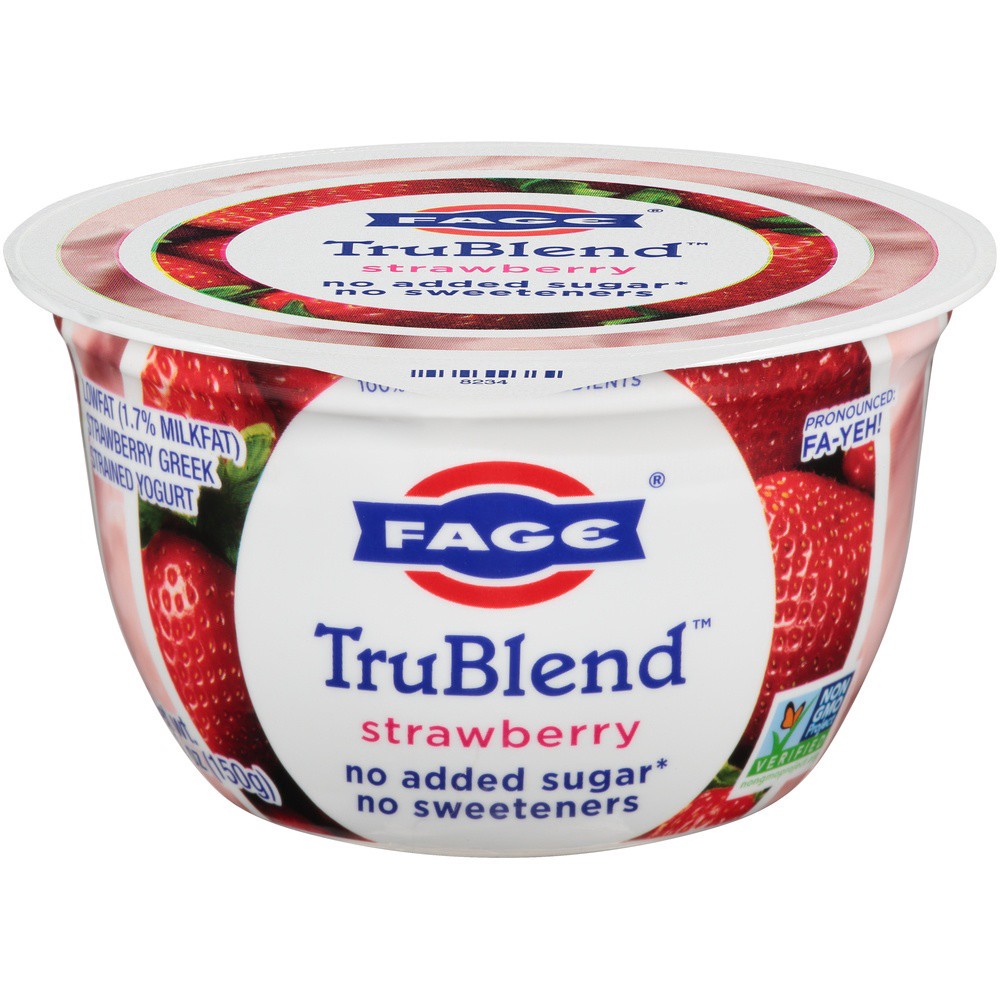slide 1 of 6, Fage Trublend Strawberry Greek Yogurt, 5.3 oz