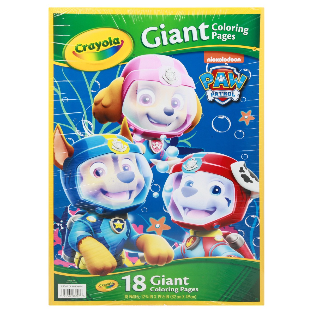 slide 1 of 8, Crayola Giant Coloring Pages Paw Patrol, 18 ct