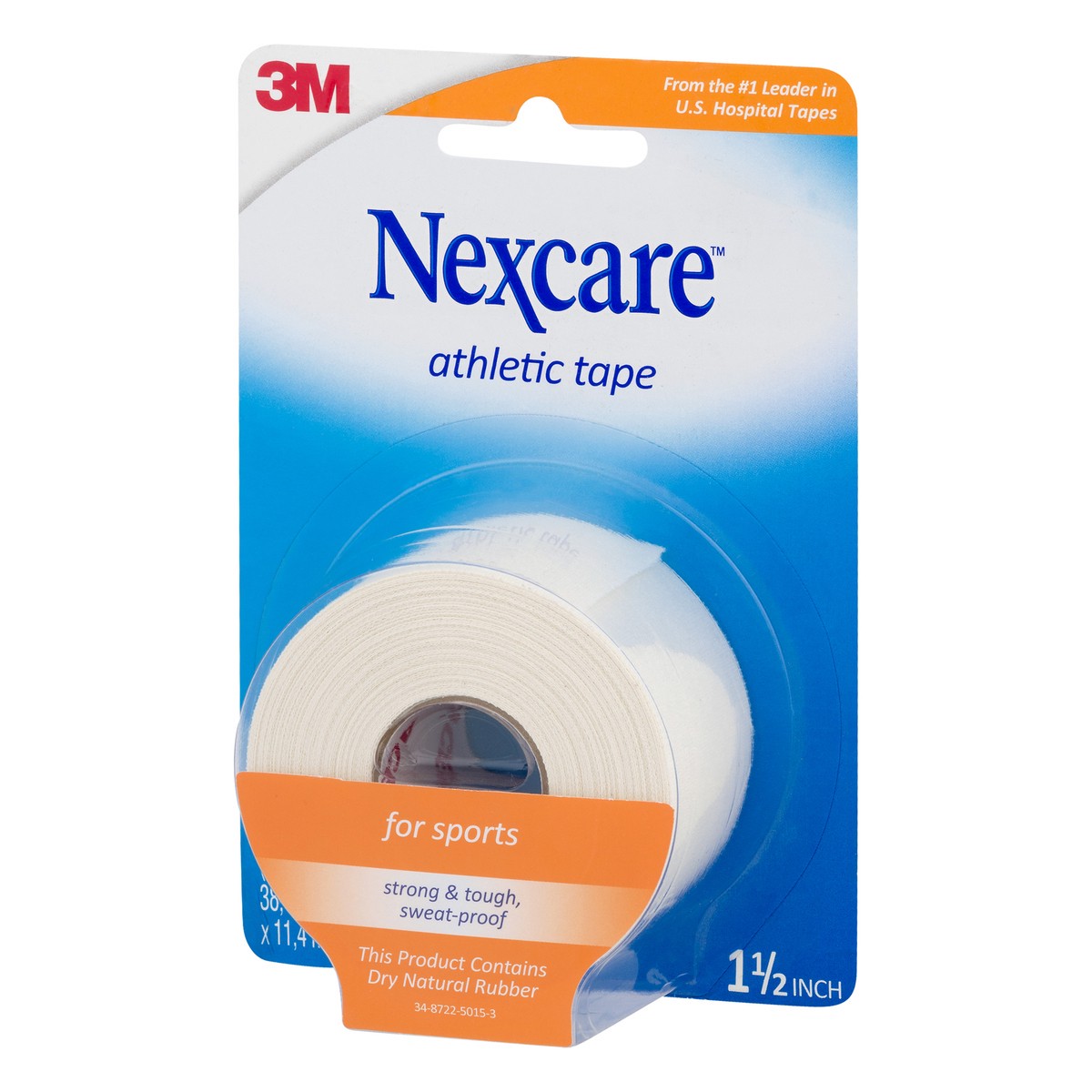 slide 2 of 9, Nexcare 1.5 Inch Strong Hold For Sports Athletic Tape 1 ea, 12.5 yd