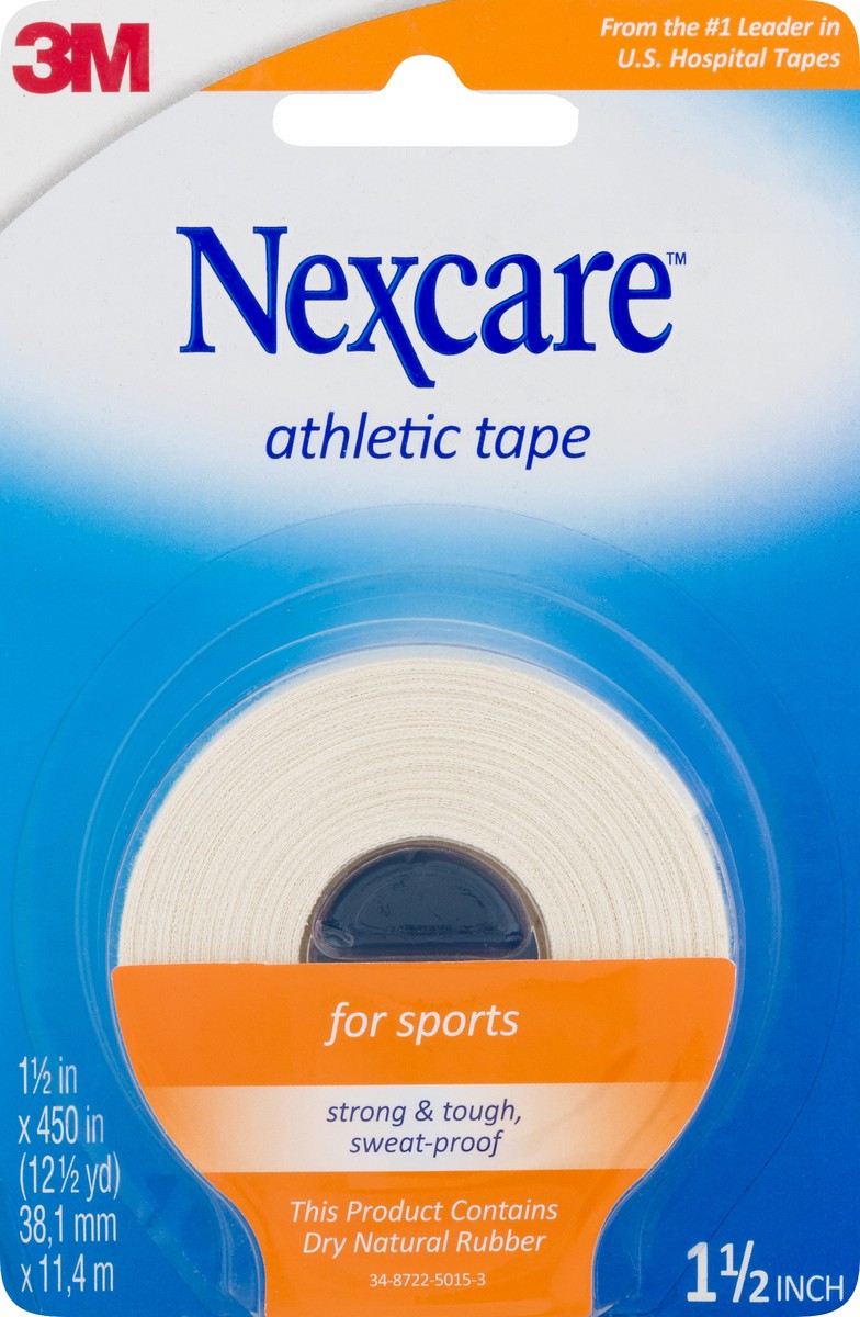 slide 5 of 9, Nexcare 1.5 Inch Strong Hold For Sports Athletic Tape 1 ea, 12.5 yd