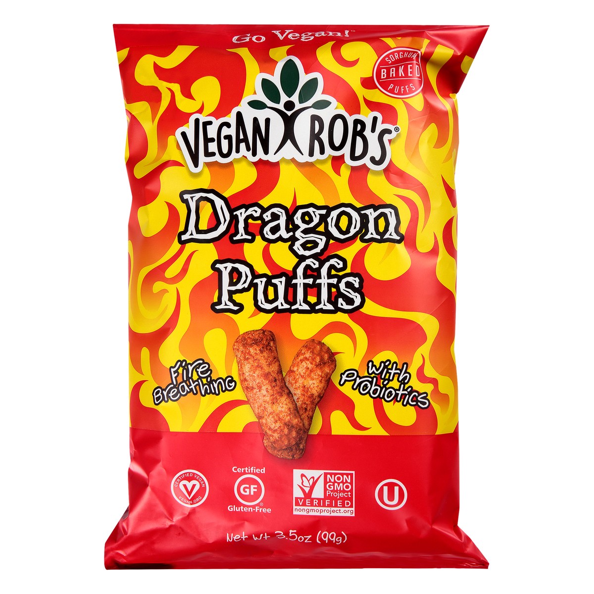 slide 1 of 9, Vegan Rob's Vegan Puffs Dragon, 3.5 oz