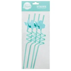 Destination Holiday Straws With Texas Toppers - Teal