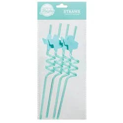 Destination Holiday Straws With Texas Toppers - Teal
