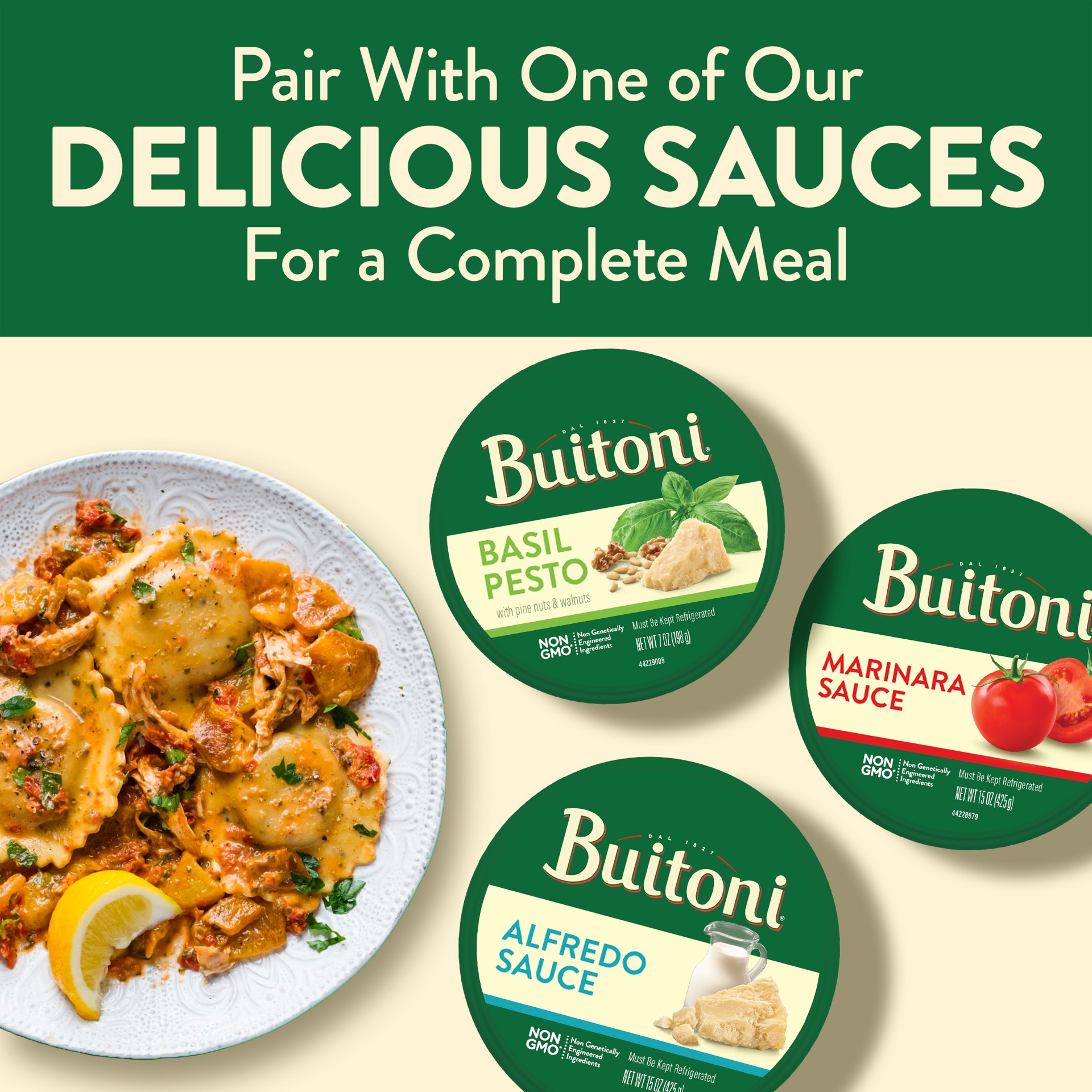 slide 10 of 10, Buitoni Spinach and Artichoke Ravioli, Refrigerated Pasta, 9 oz Package, 9 oz