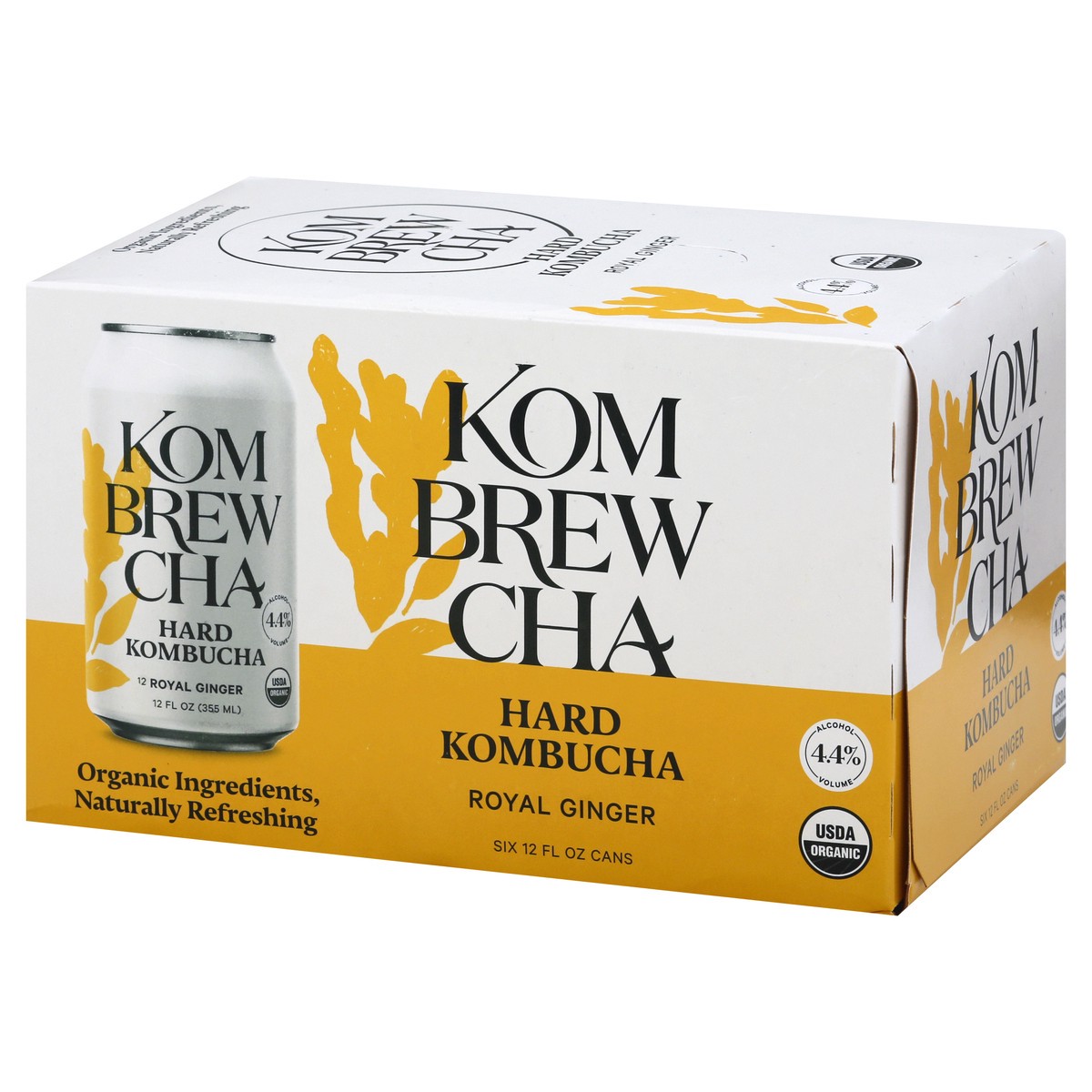 slide 8 of 10, Kombrewcha™ Ginger Lemon Hard Kombucha, 6 Pack 12 fl. oz. Cans, 6 ct