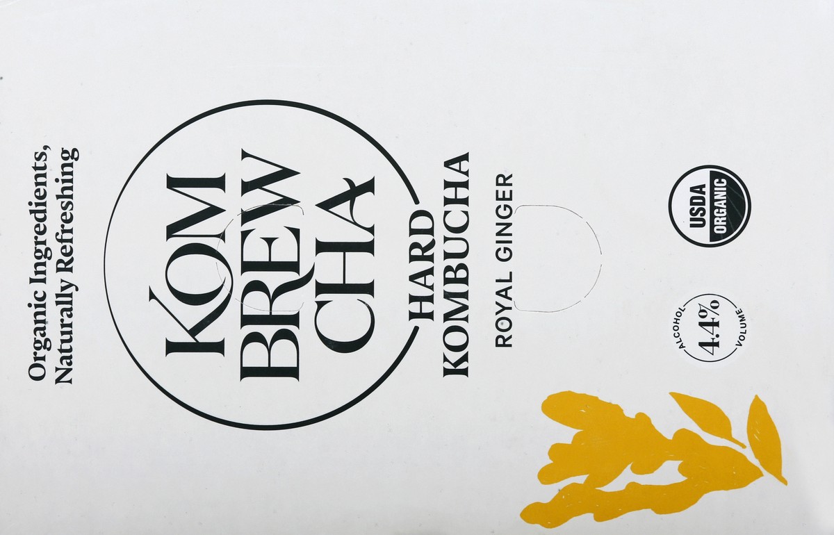 slide 3 of 10, Kombrewcha™ Ginger Lemon Hard Kombucha, 6 Pack 12 fl. oz. Cans, 6 ct