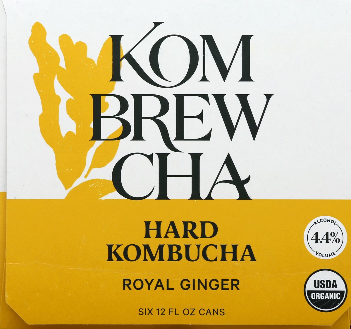 slide 6 of 10, Kombrewcha™ Ginger Lemon Hard Kombucha, 6 Pack 12 fl. oz. Cans, 6 ct