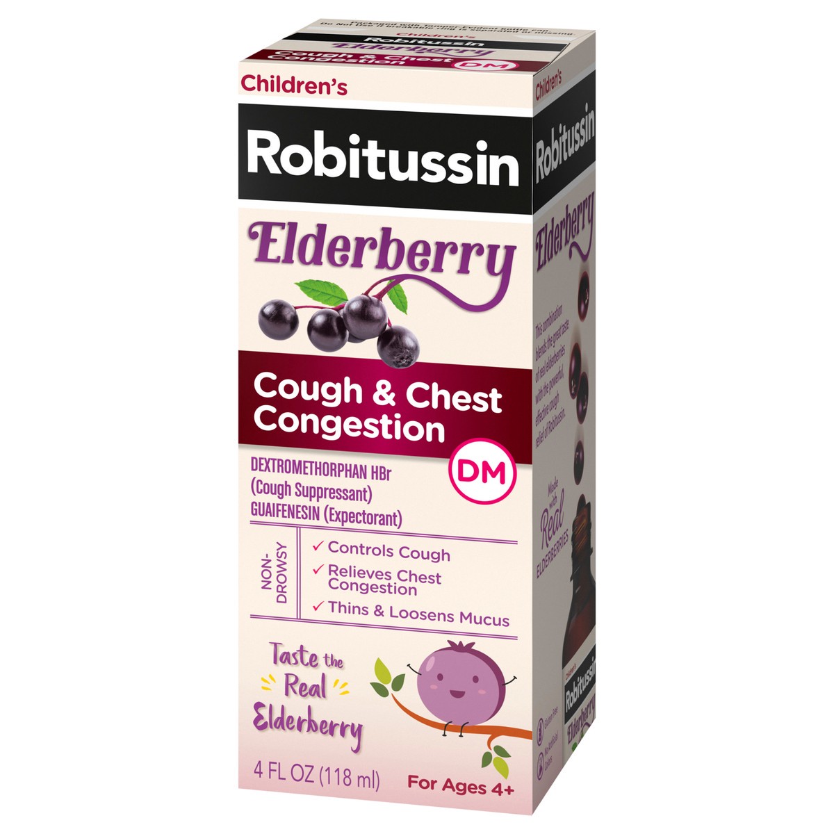 slide 3 of 9, Robitussin Elderberry Cough and Chest Congestion DM Non Drowsy Children's Cough Medicine - 4 Fl Oz Cough Syrup, 