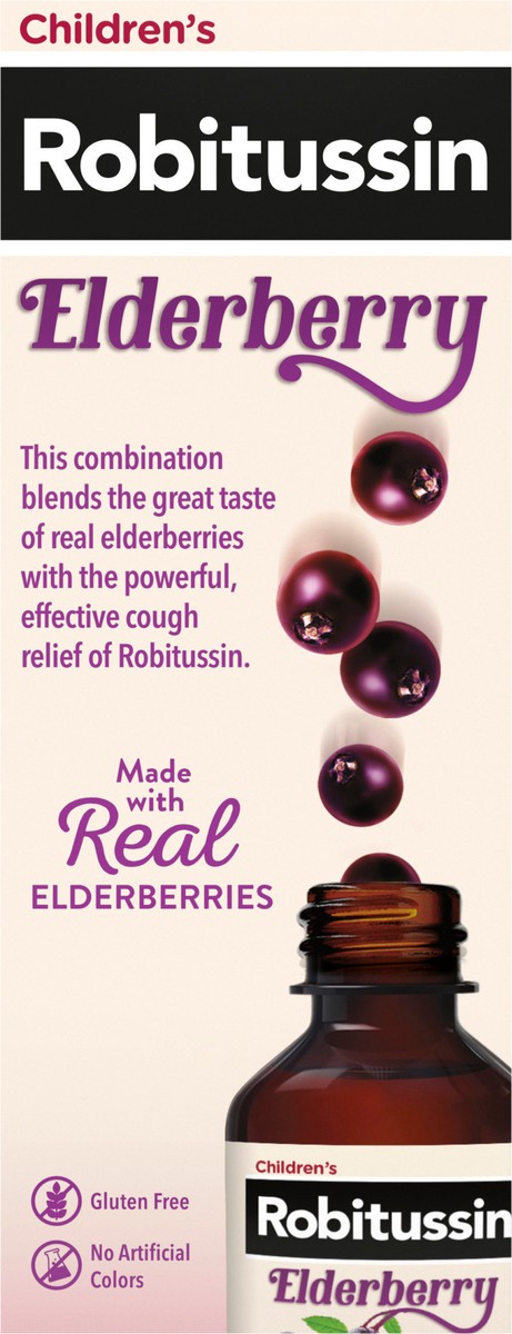 slide 8 of 9, Robitussin Elderberry Cough and Chest Congestion DM Non Drowsy Children's Cough Medicine - 4 Fl Oz Cough Syrup, 