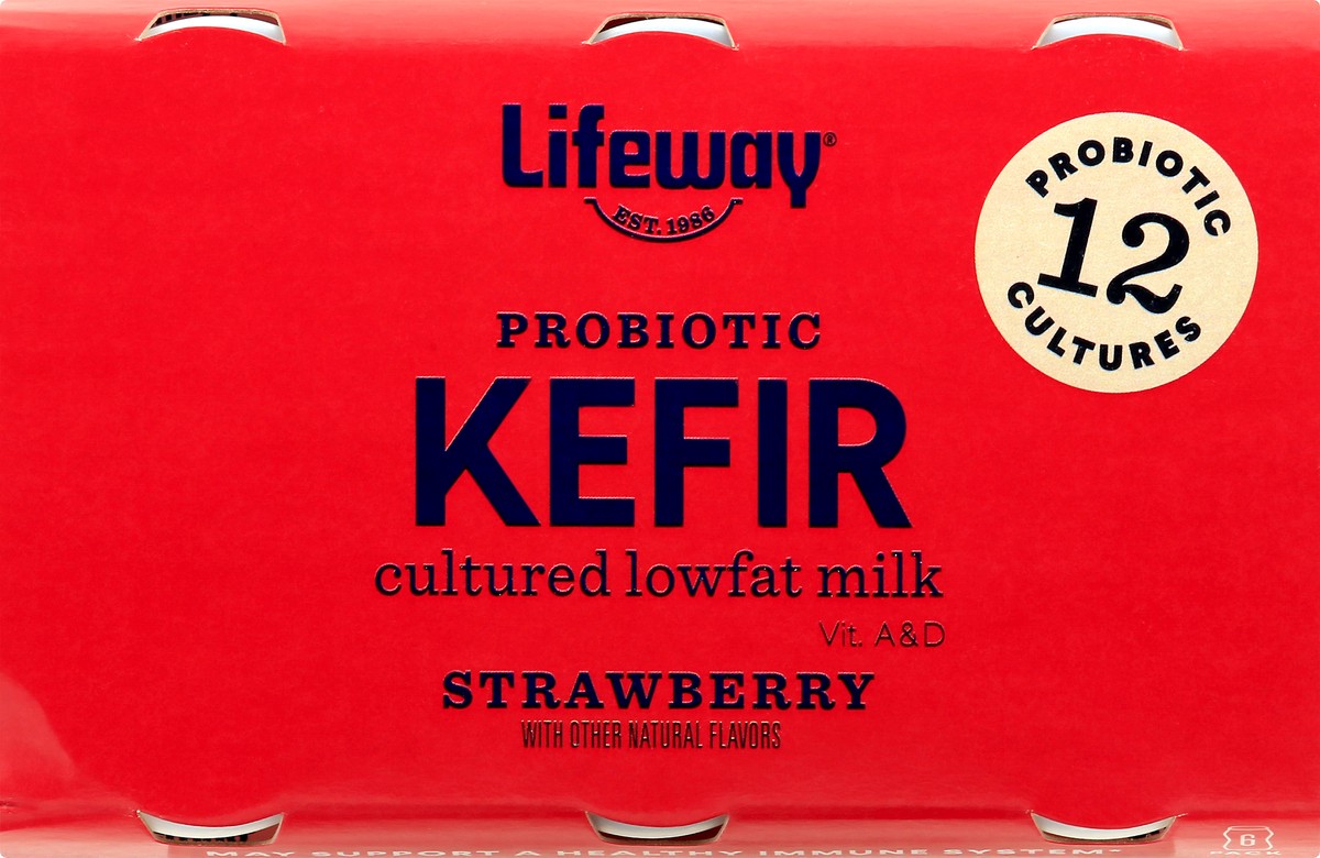 slide 8 of 10, Lifeway Kefir, Strawberry, 6Pk, 3.5 fl oz