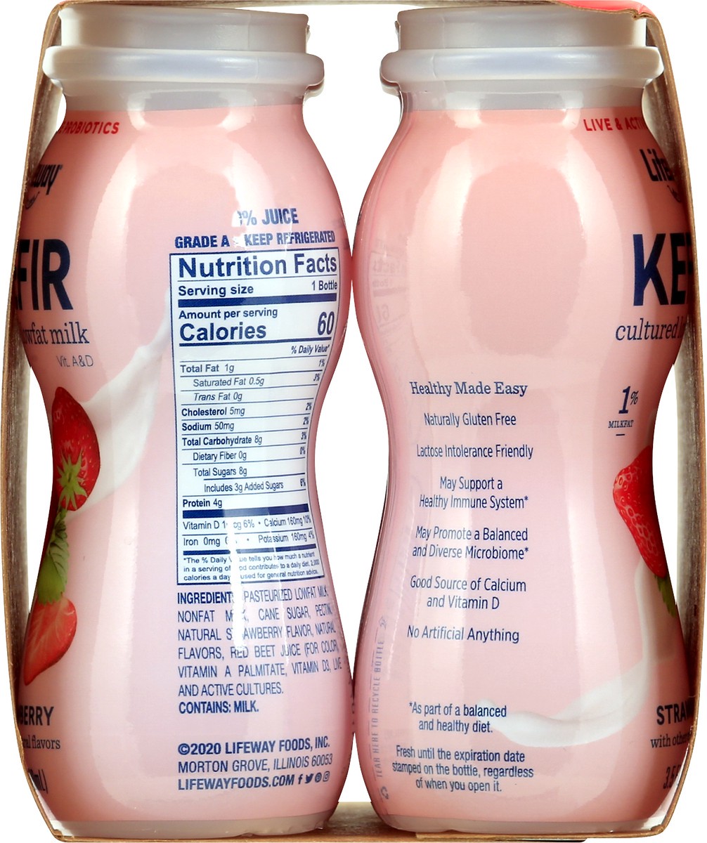 slide 9 of 10, Lifeway Kefir, Strawberry, 6Pk, 3.5 fl oz